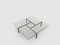 Brushed Steel & Glass Onda Coffee Table by Giovanni Offredi for Saporiti, 1970s 2