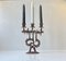 Brutalist Israeli Bronze Hanukkah Menorah Candleholder from Wainberg, 1960s 5