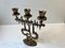 Bougeoir Hanukkah Menorah Brutaliste en Bronze de Wainberg, 1960s 4