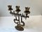 Brutalist Israeli Bronze Hanukkah Menorah Candleholder from Wainberg, 1960s 4