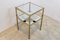 Vintage French Brass Mirrored Side Table, 1970s, Image 1