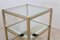 Vintage French Brass Mirrored Side Table, 1970s, Image 9
