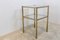 Vintage French Brass Mirrored Side Table, 1970s, Image 3