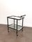 Italian Bar Trolley in Brass and Glass Enameled Aluminum Details, 1970s 4