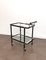 Italian Bar Trolley in Brass and Glass Enameled Aluminum Details, 1970s, Image 4