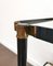 Italian Bar Trolley in Brass and Glass Enameled Aluminum Details, 1970s 9