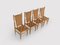 French Rustic Dining Chair in Beech and Rope by Adrien Audoux and Frida Minet for Vibo Visoul, 1950s, Set of 4, Image 5