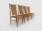 French Rustic Dining Chair in Beech and Rope by Adrien Audoux and Frida Minet for Vibo Visoul, 1950s, Set of 4 4