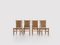 Chaises de Salle à Manger Rustiques en Hêtre et Corde par Adrien Audoux et Frida Minet pour Vibo Visoul, France, 1950s, Set de 4 1
