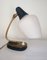 Small Opal Glass Table Lamp with Metal Foot, 1950s 1