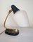 Small Opal Glass Table Lamp with Metal Foot, 1950s, Image 1