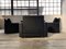 Black Nappa Leather Sofa and Armchairs by Hans Kaufeld for Kaufeld-Möbel, Set of 4 6