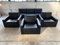 Black Nappa Leather Sofa and Armchairs by Hans Kaufeld for Kaufeld-Möbel, Set of 4 8