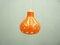 Space Age Orange Glass Ceiling Lamp, 1960s, Image 1