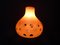 Space Age Deckenlampe aus orangefarbenem Glas, 1960er 2