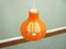 Space Age Deckenlampe aus orangefarbenem Glas, 1960er 4