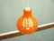 Space Age Orange Glass Ceiling Lamp, 1960s 4