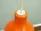 Space Age Orange Glass Ceiling Lamp, 1960s 6