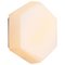 White Hexagon Mat Opaline Glass Wall Scones by Bega Limburg, Image 8