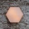 White Hexagon Mat Opaline Glass Wall Scones by Bega Limburg 10