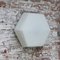 White Hexagon Mat Opaline Glass Wall Scones by Bega Limburg 13