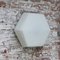 White Hexagon Mat Opaline Glass Wall Scones by Bega Limburg, Image 13