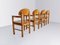 Brutalist Pine Wood Dining Chairs attributed to Rainer Daumiller for Hirtshals Savvaerk, 1980s, Set of 4 4