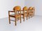 Brutalist Pine Wood Dining Chairs attributed to Rainer Daumiller for Hirtshals Savvaerk, 1980s, Set of 4, Image 4