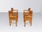 Brutalist Pine Wood Dining Chairs attributed to Rainer Daumiller for Hirtshals Savvaerk, 1980s, Set of 4 5