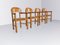 Brutalist Pine Wood Dining Chairs attributed to Rainer Daumiller for Hirtshals Savvaerk, 1980s, Set of 4 1