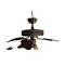 Four Blades Ceiling Fan with Light, 1980s 3