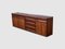 Sculpted Walnut and Leather Credenza from Gavina, Italy, 1970s 7