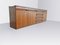 Sculpted Walnut and Leather Credenza from Gavina, Italy, 1970s 2