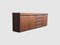 Sculpted Walnut and Leather Credenza from Gavina, Italy, 1970s 3