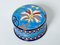 Small Art Deco Blue Flowers Box from Emaux De Longwy, 1940s, Image 7