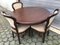 Round Oval Extendable Table with Chairs, 1970s, Set of 4 1