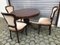 Round Oval Extendable Table with Chairs, 1970s, Set of 4 7