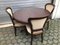 Round Oval Extendable Table with Chairs, 1970s, Set of 4 3