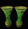 19th Century French Opaline Baccarat Green Vases, Set of 2 5