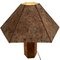 Vintage Cork Hexagonal Wabi Sabi Table Lamp, by Ingo Maurer, Germany, 1970s 3