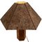 Vintage Cork Hexagonal Wabi Sabi Table Lamp, by Ingo Maurer, Germany, 1970s, Image 3