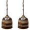 Glazed Ceramic and Brass Pendant Lamps, Austria, 1960s, Set of 2, Image 8