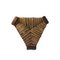 Set of Brutalist Neo Gothic Rush Oak Tripod Stools, France, 1960s 2