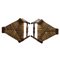 Set of Brutalist Neo Gothic Rush Oak Tripod Stools, France, 1960s 3