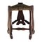 Set of Brutalist Neo Gothic Rush Oak Tripod Stools, France, 1960s 13