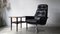 Black Leather Sedia Swivel Chair by Horst Brüning for Cor, 1960s, Image 5