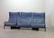 Canapé 3 Places Flexible Maralunga en Cuir Bleu Pétrole par Vico Magistretti pour Cassina, 1980s 4