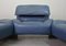 Italian Three-Seat Flexible Veranda Sofa in in Petrol Blue Leather by Vico Magistretti for Cassina, 1980s, Image 15
