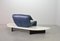 Italian Three-Seat Flexible Veranda Sofa in in Petrol Blue Leather by Vico Magistretti for Cassina, 1980s 10