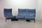 Italian Three-Seat Flexible Veranda Sofa in in Petrol Blue Leather by Vico Magistretti for Cassina, 1980s 6